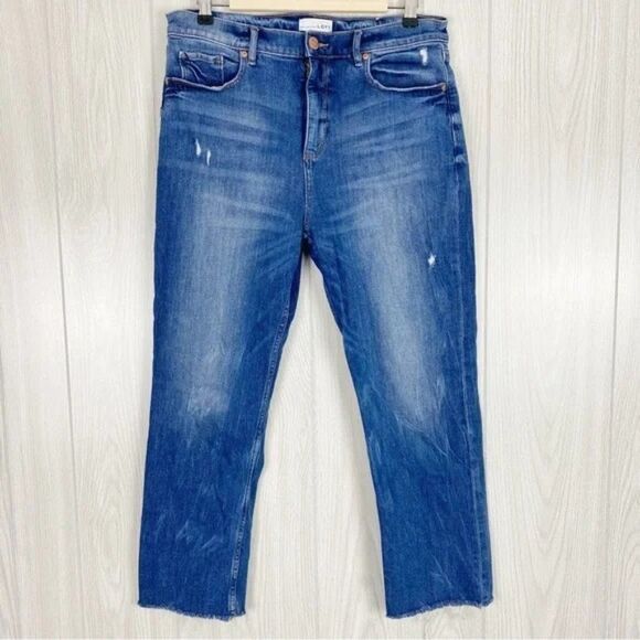 Loft | High Waist Straight Crop Jeans Size 31 / 12 - Picture 1 of 10